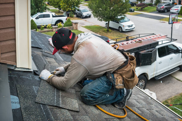 Professional Roofing technician working in West Hills, PA